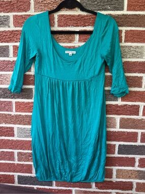 Velvet Torch Teal Scoop Neck Dress (women’s medium)